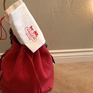 Coach Vibrant Red Leather Shoulder Bag